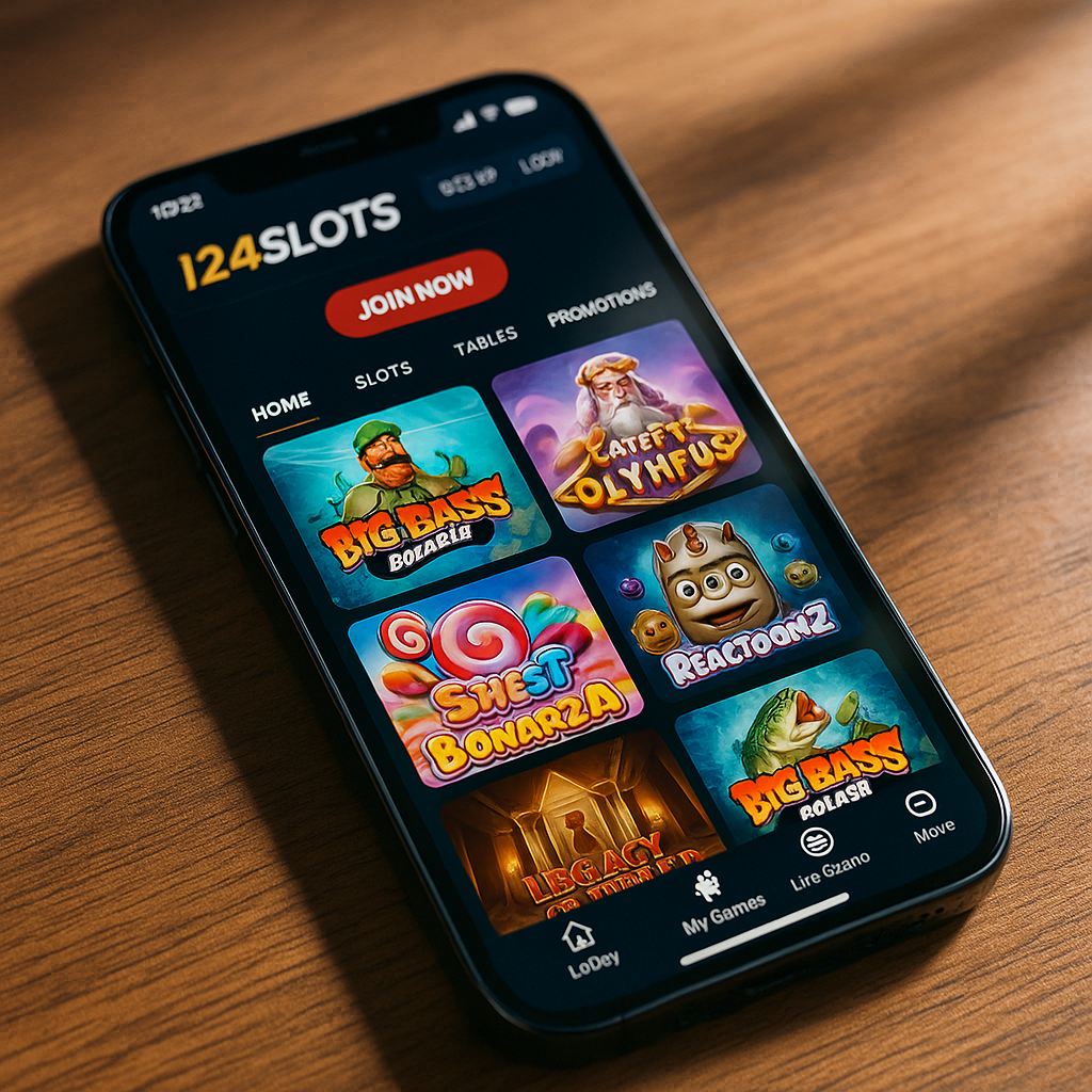 I24Slots - Interface mobile responsive - Casino sur smartphone